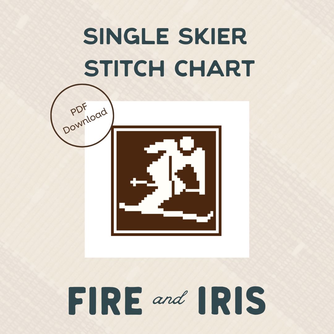 Mini Skier Needlepoint Chart