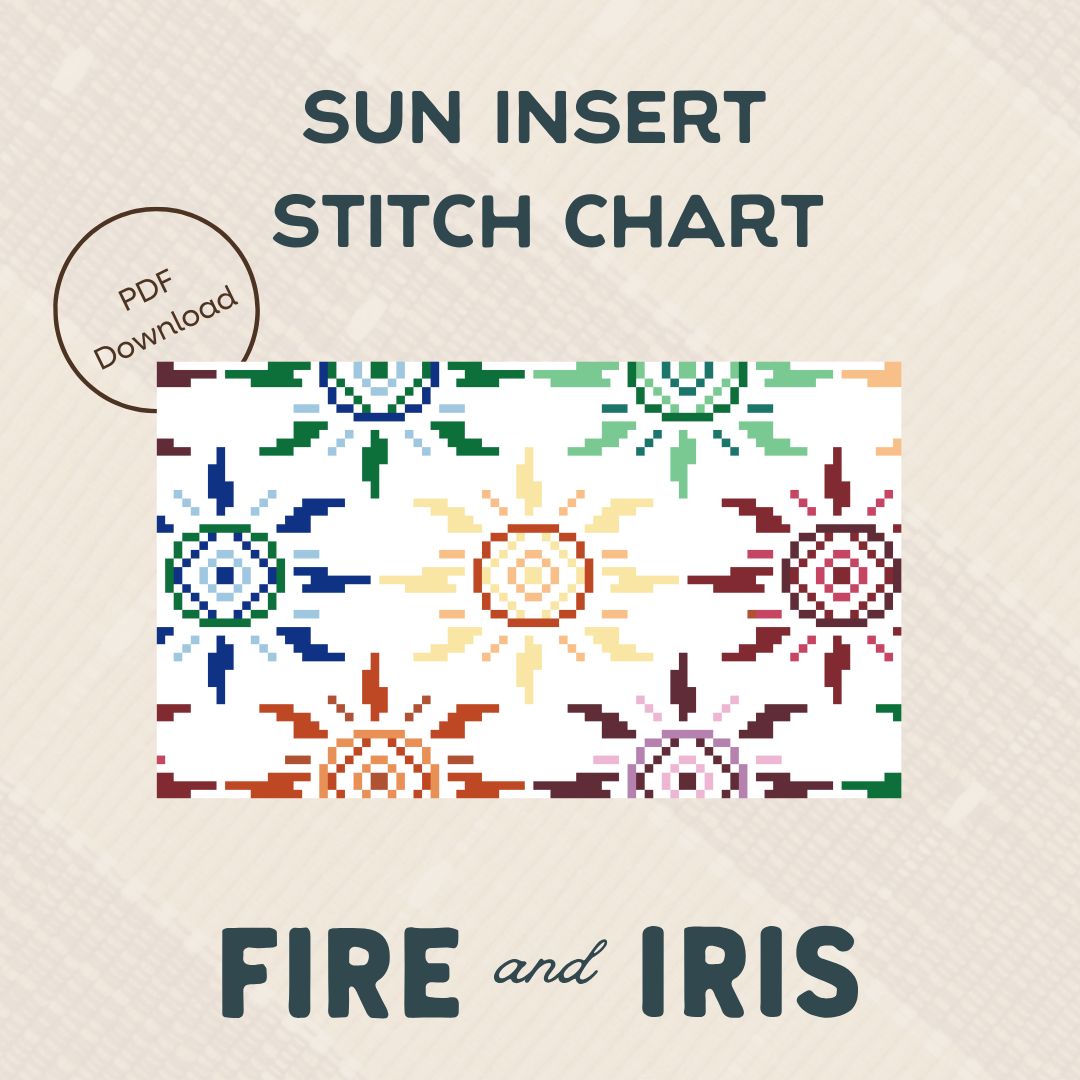 Sun Insert Needlepoint Chart