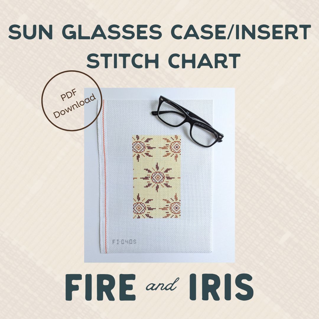 Sun Sunglasses / Insert Needlepoint Chart
