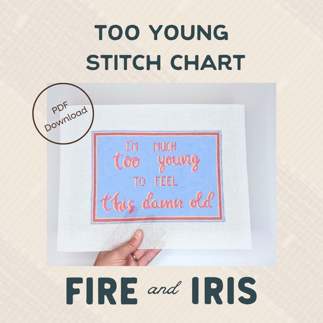 Too Young Needlepoint Chart