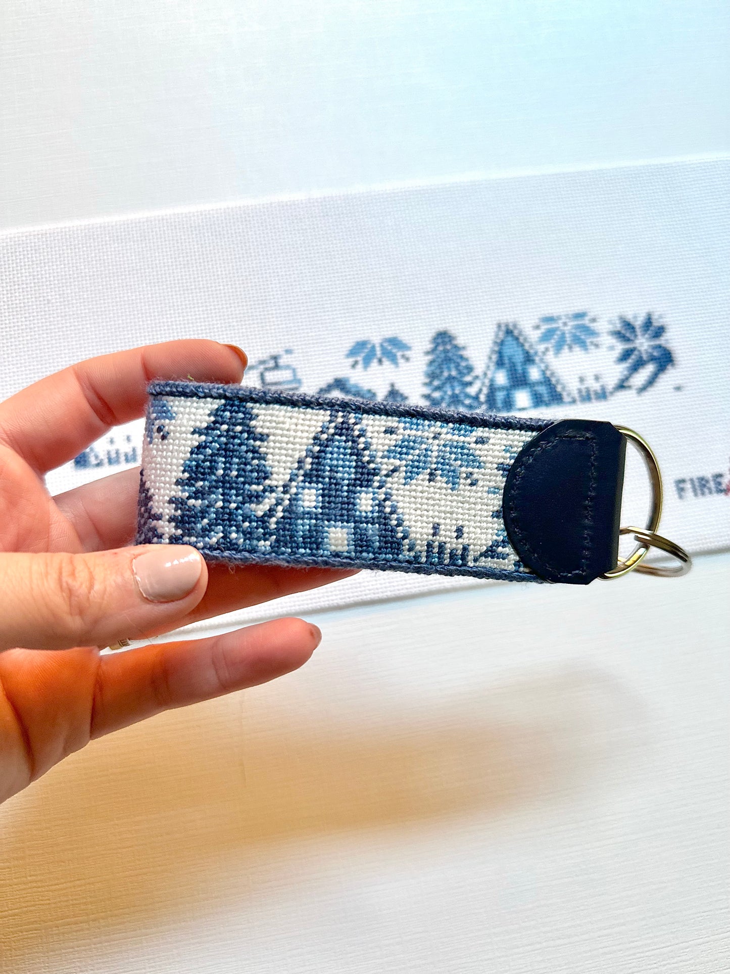 Winter Ski Fob (Needlepoint Canvas Only or Kit)