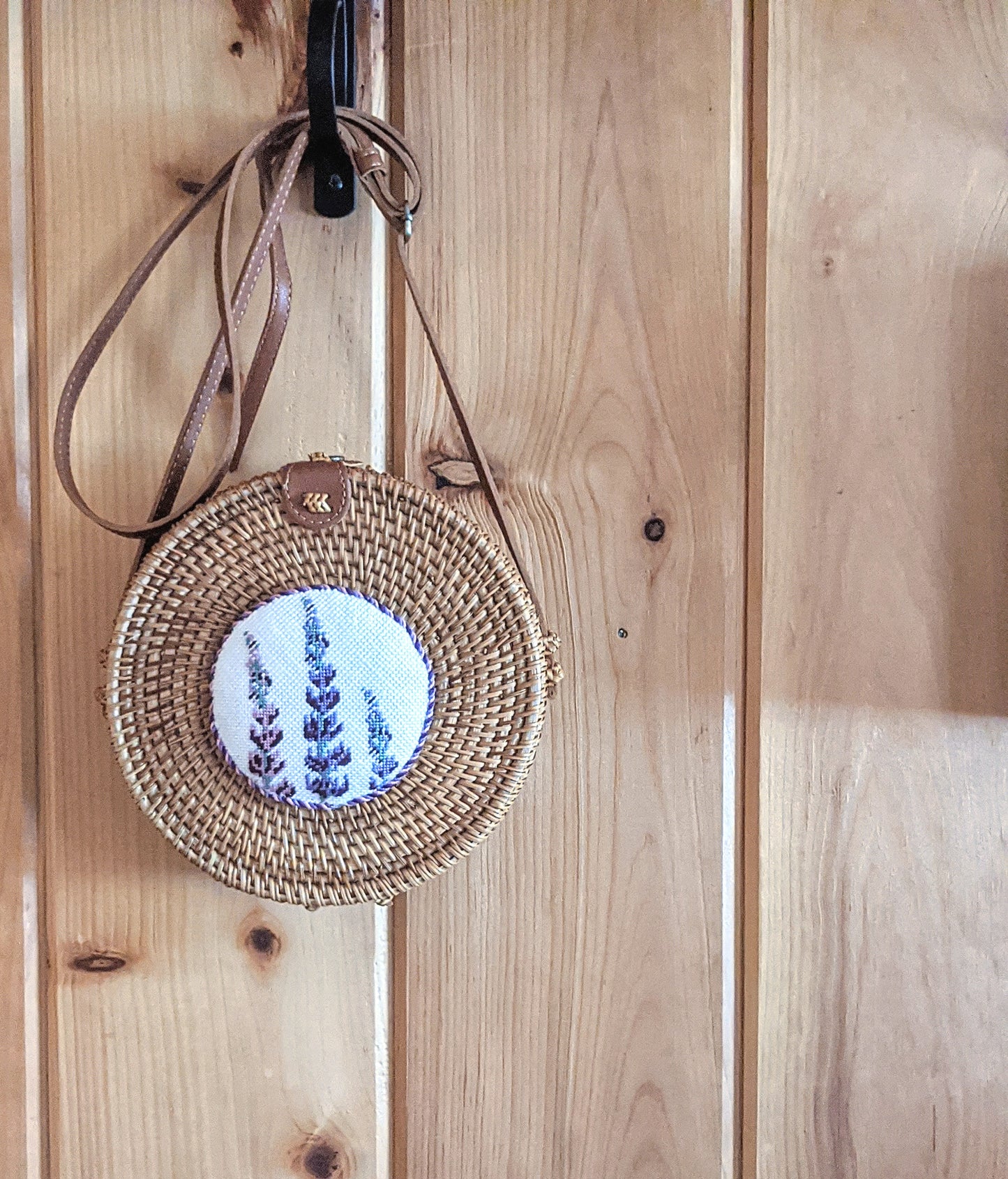 Lupine Round Needlepoint Canvas