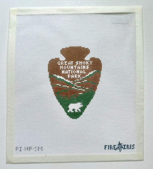 Smoky Mountains National Park Crest Needlepoint Canvas