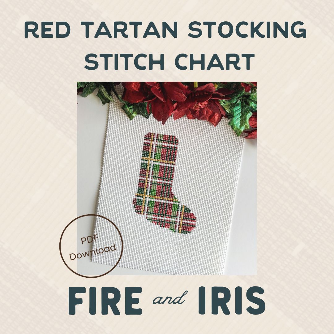 Red Tartan Stocking Stitch Chart