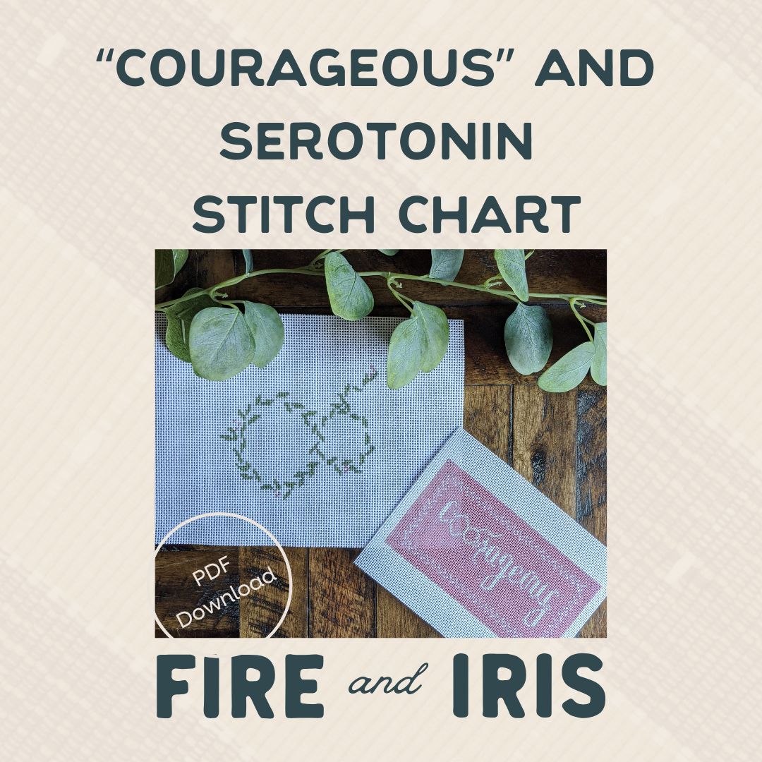 "Courageous" and Serotonin Molecule Stitch Charts