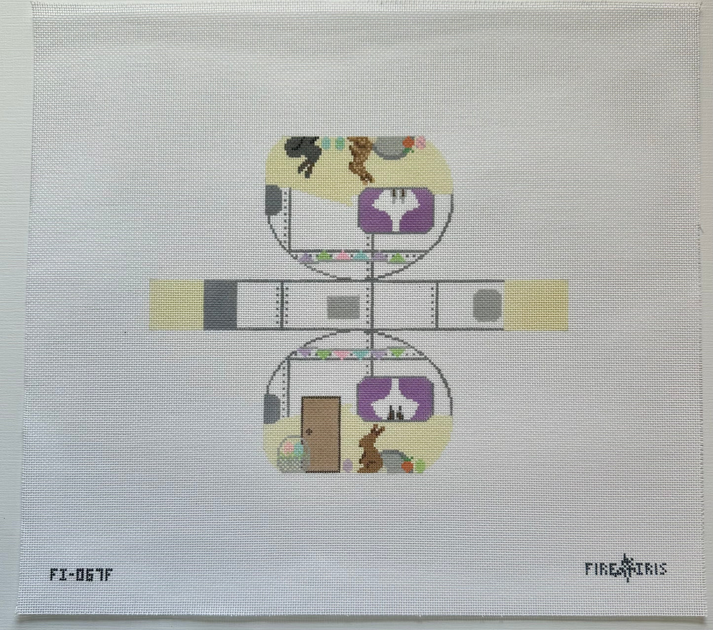 3D Easter Airstream/Camper Needlepoint Canvas