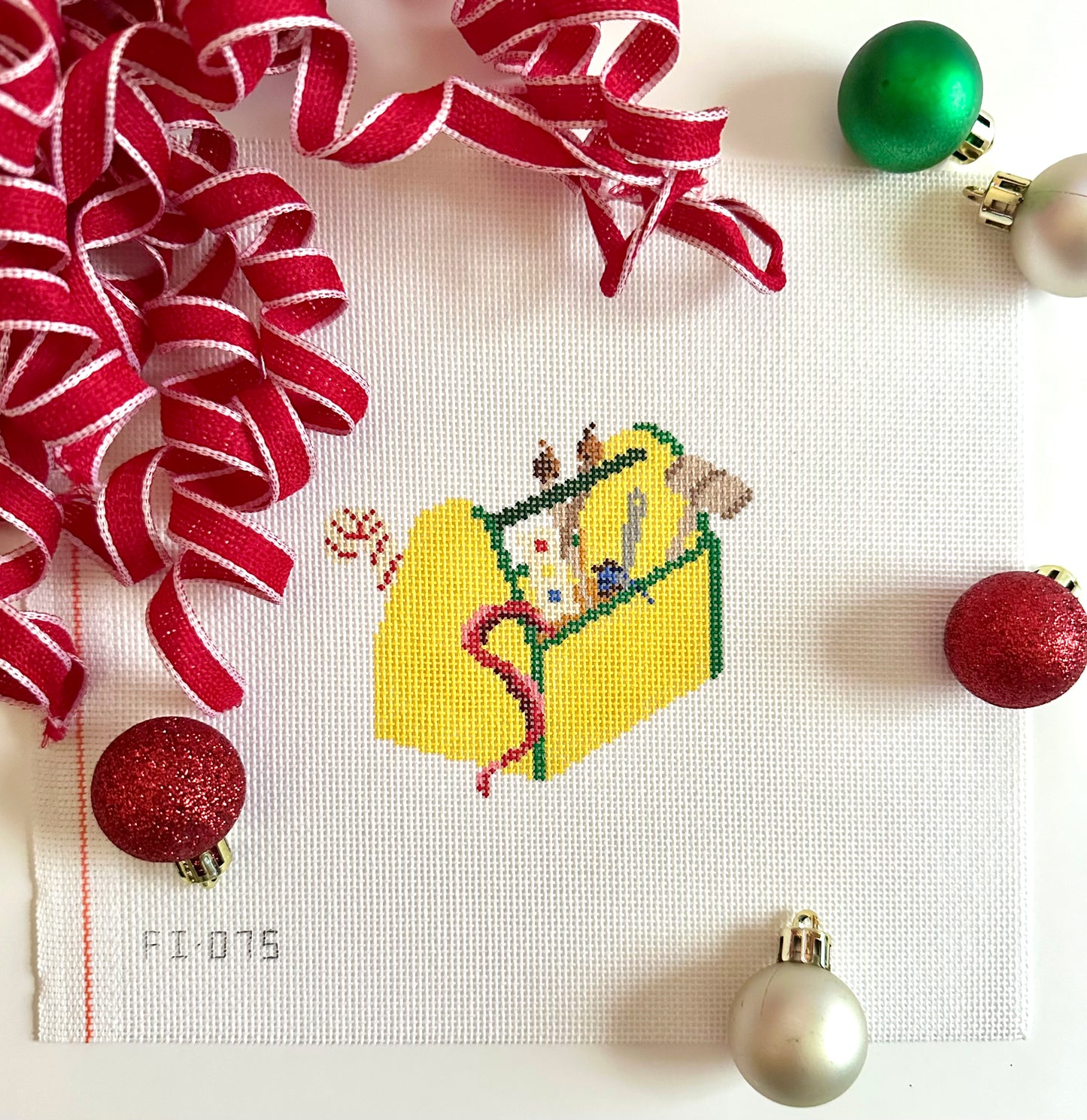 Elf/Artist Tool Box Needlepoint Canvas