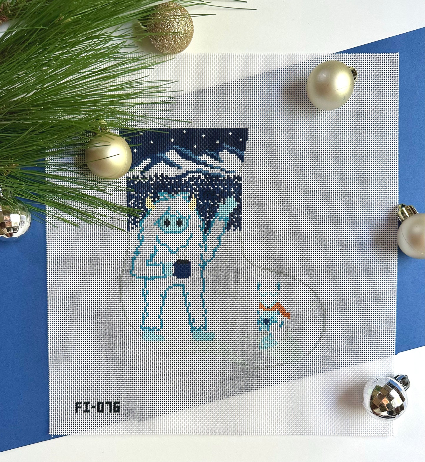 Yeti Mini Needlepoint Stocking
