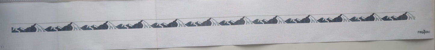 Mountain Range Belt Needlepoint Canvas
