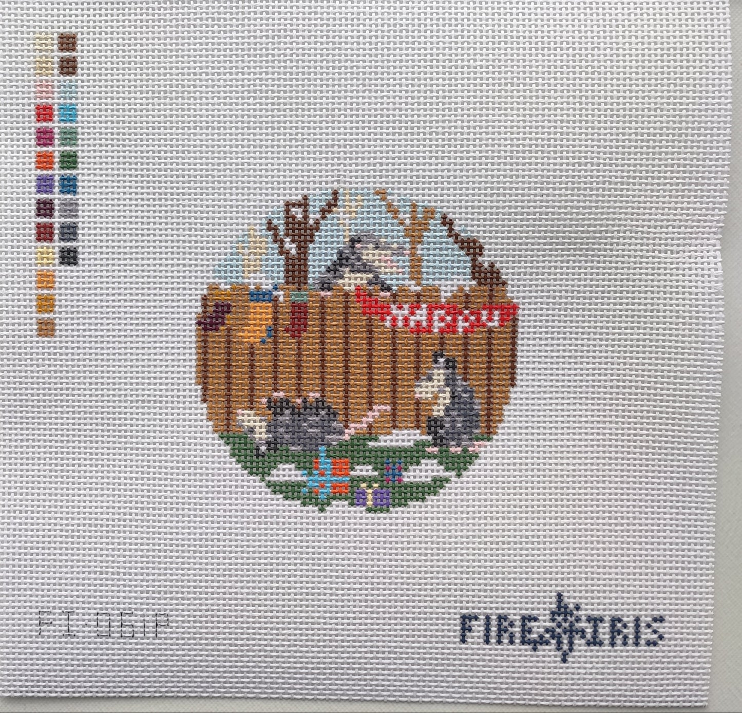 Secret Santa/Holiday Party (Possums) Needlepoint Canvas