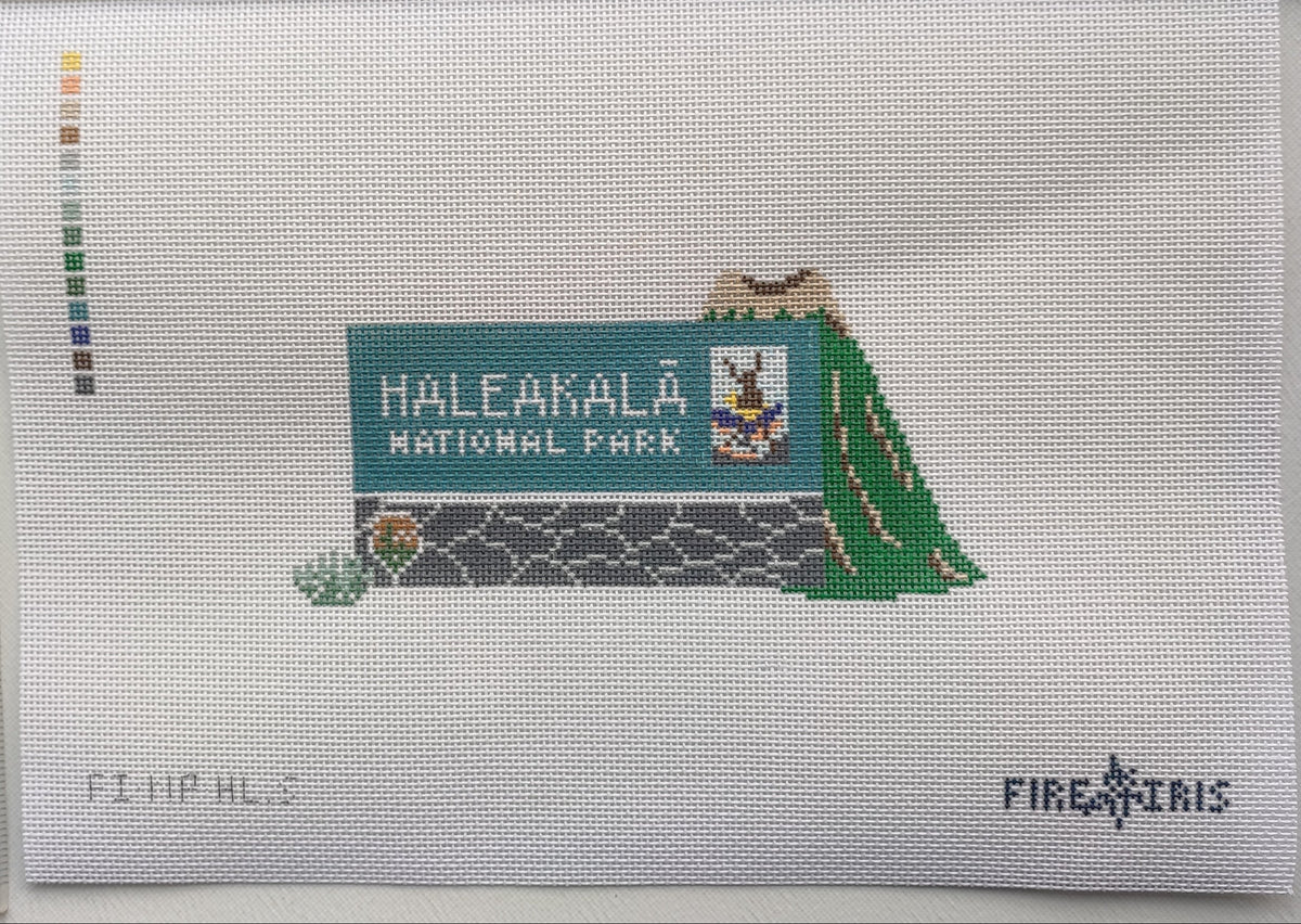 Haleakala National Park Sign Needlepoint Canvas