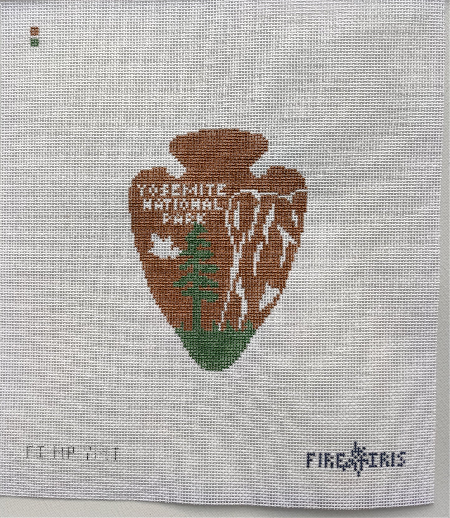 Yosemite National Park Crest Needlepoint Canvas