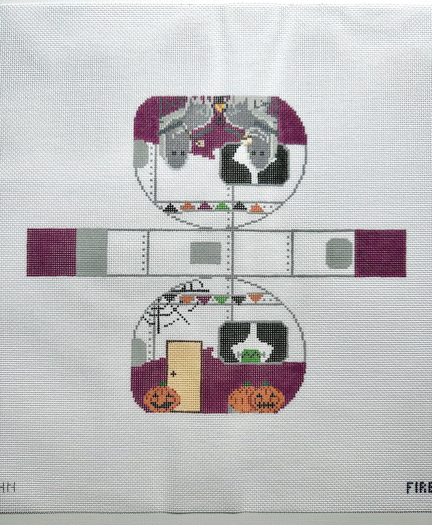 3D Halloween Camper Needlepoint Canvas