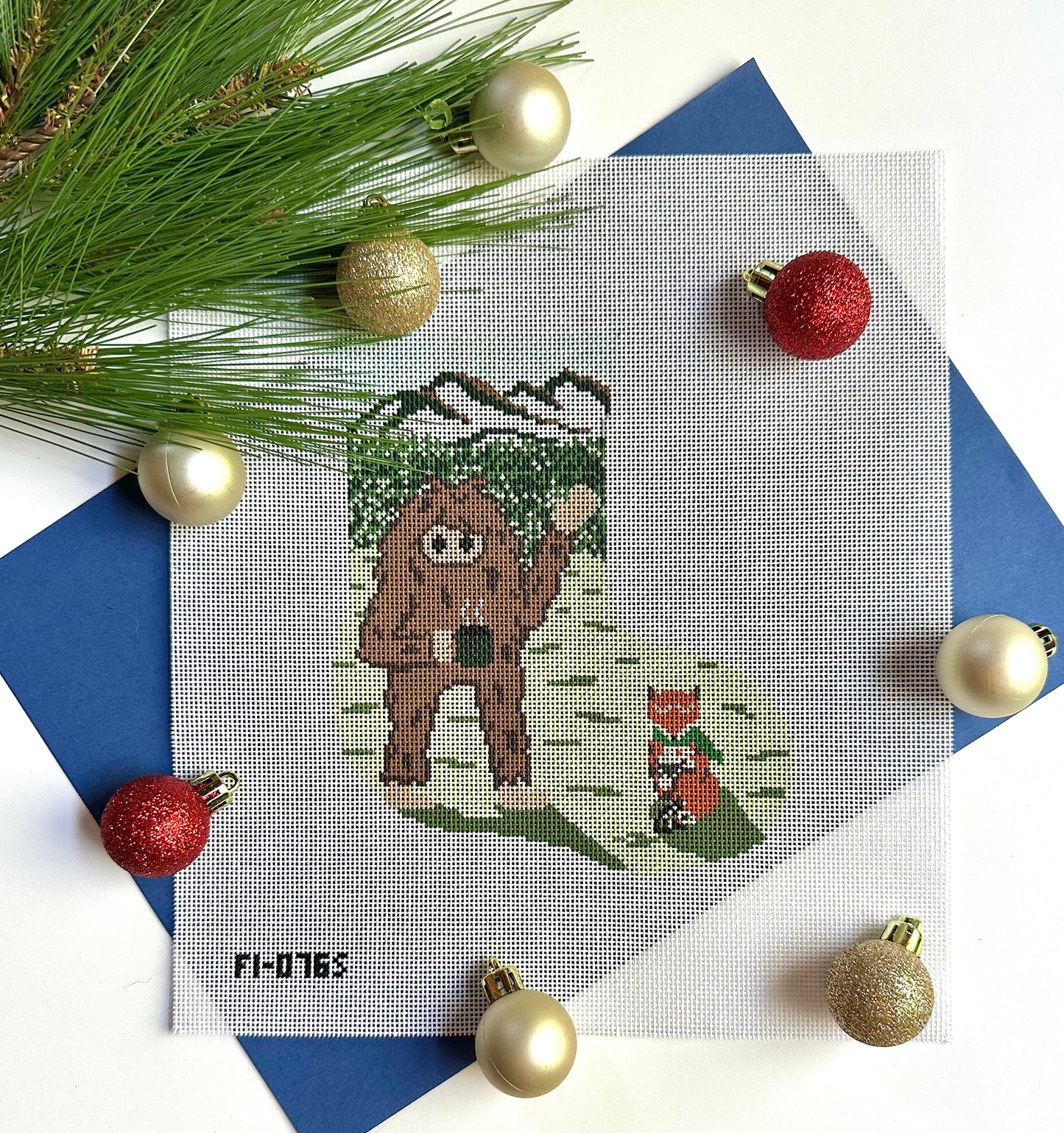 Sasquatch Mini Needlepoint Stocking