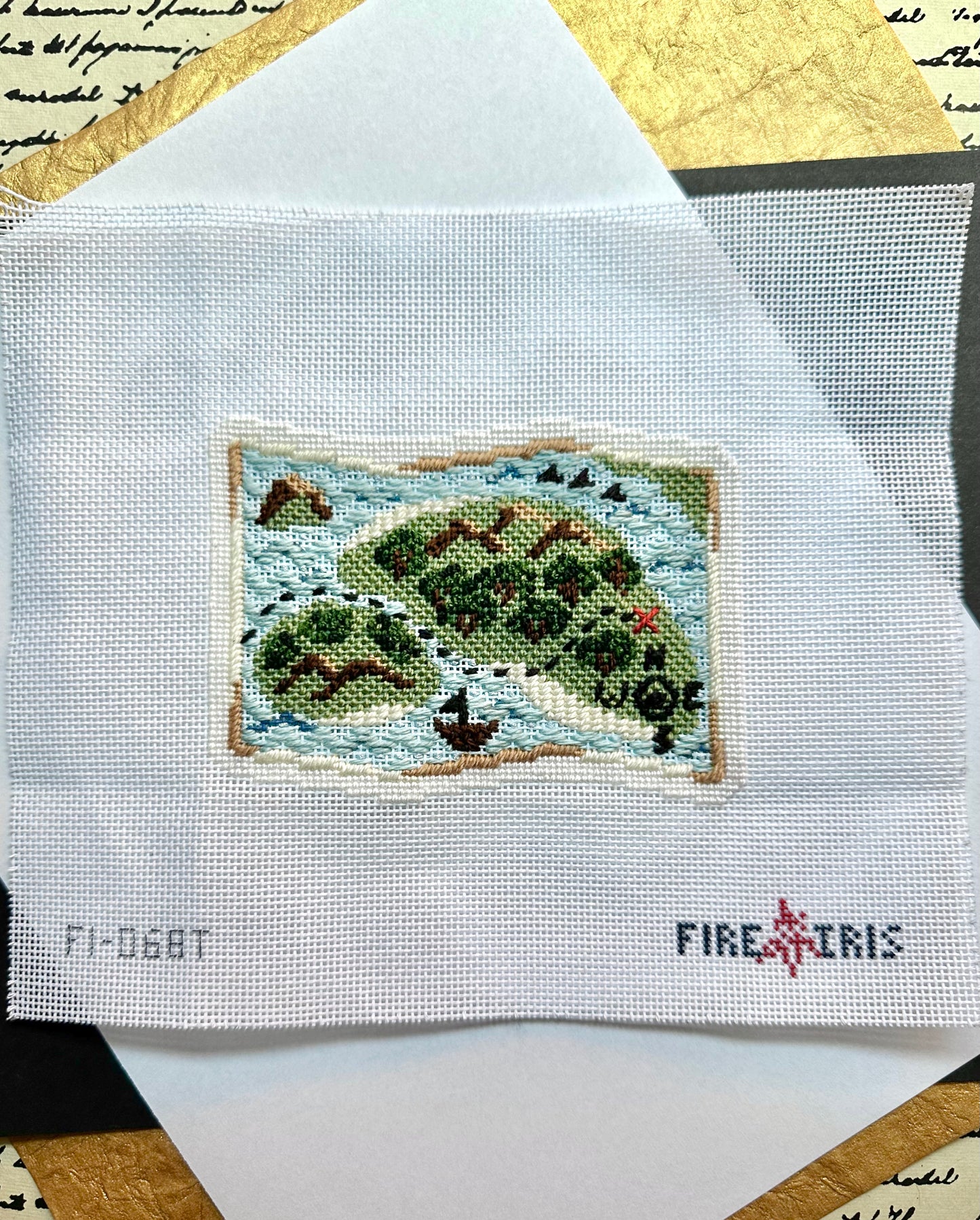 Treasure Map Needlepoint Canvas