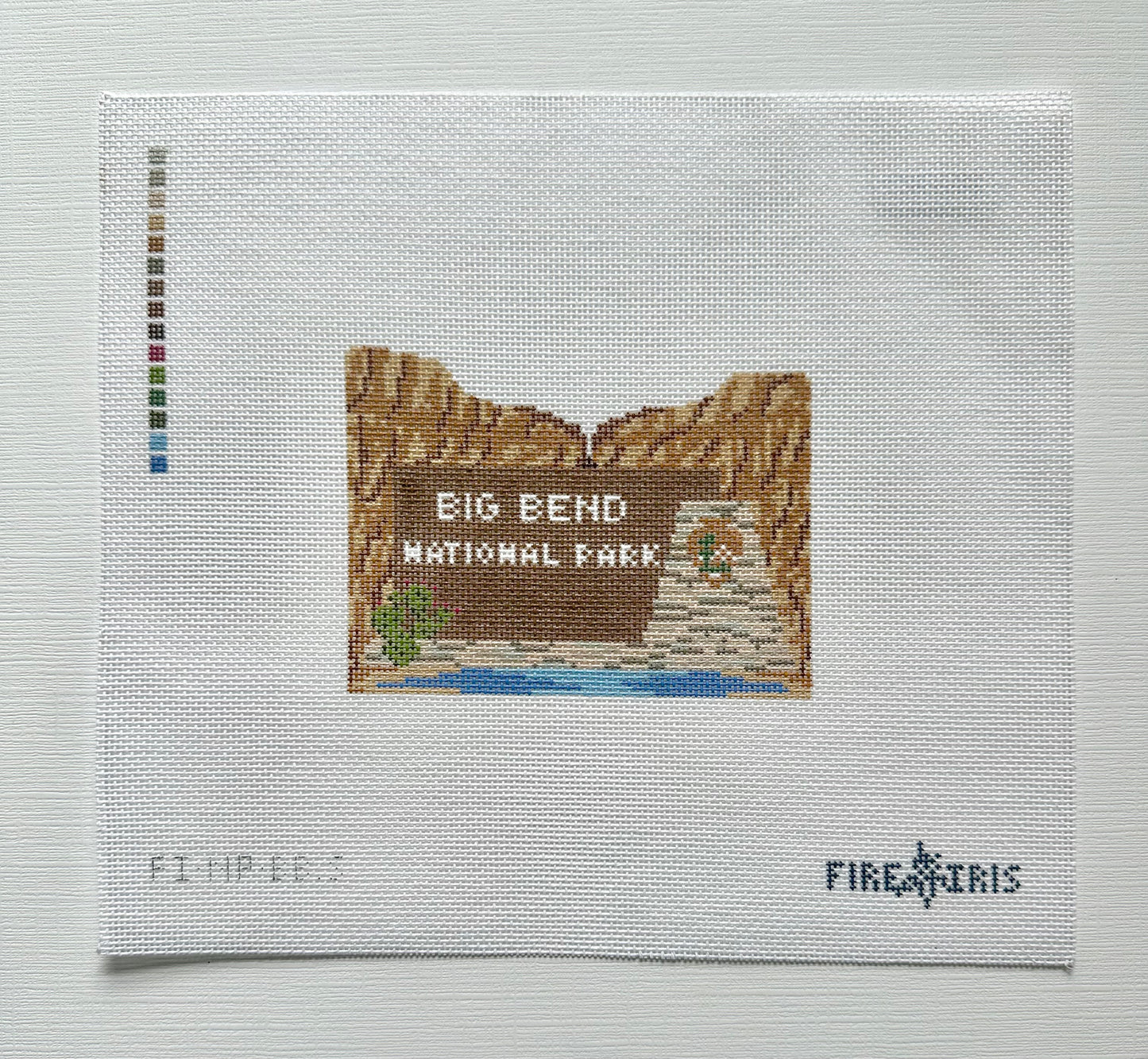 Big Bend National Park Sign Needlepoint Canvas