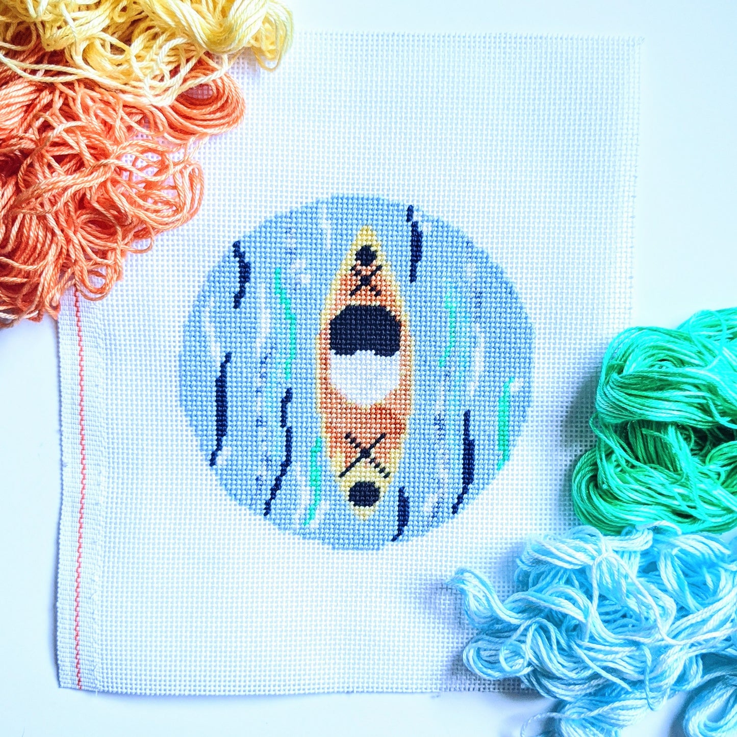 Without a Paddle (Kayak Needlepoint Canvas)
