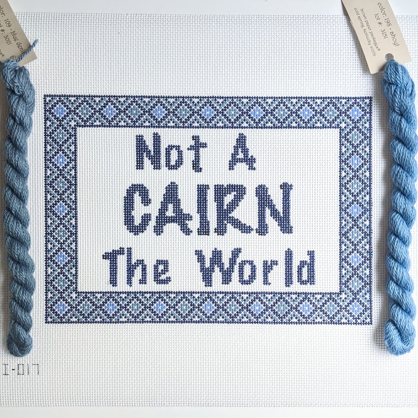 Not a Cairn the World Needlepoint Canvas