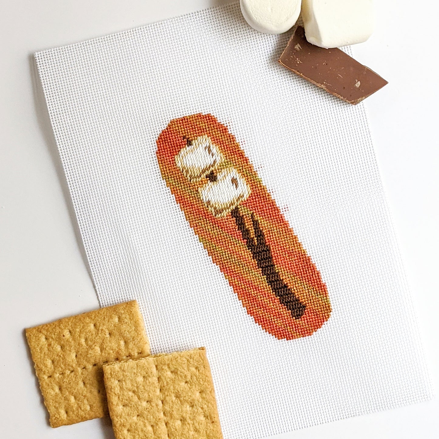 Marshmallows on a Stick Needlepoint Canvas