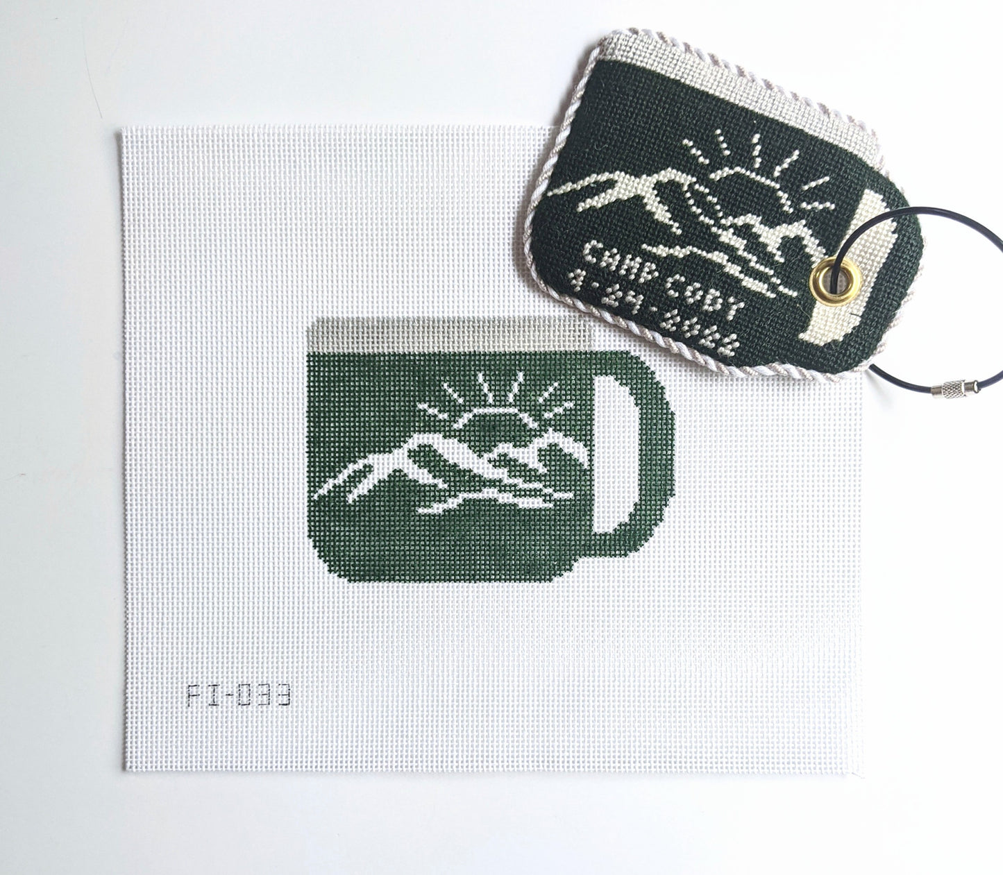 Camping Mugs (Needlepoint Canvas Only or Kit)