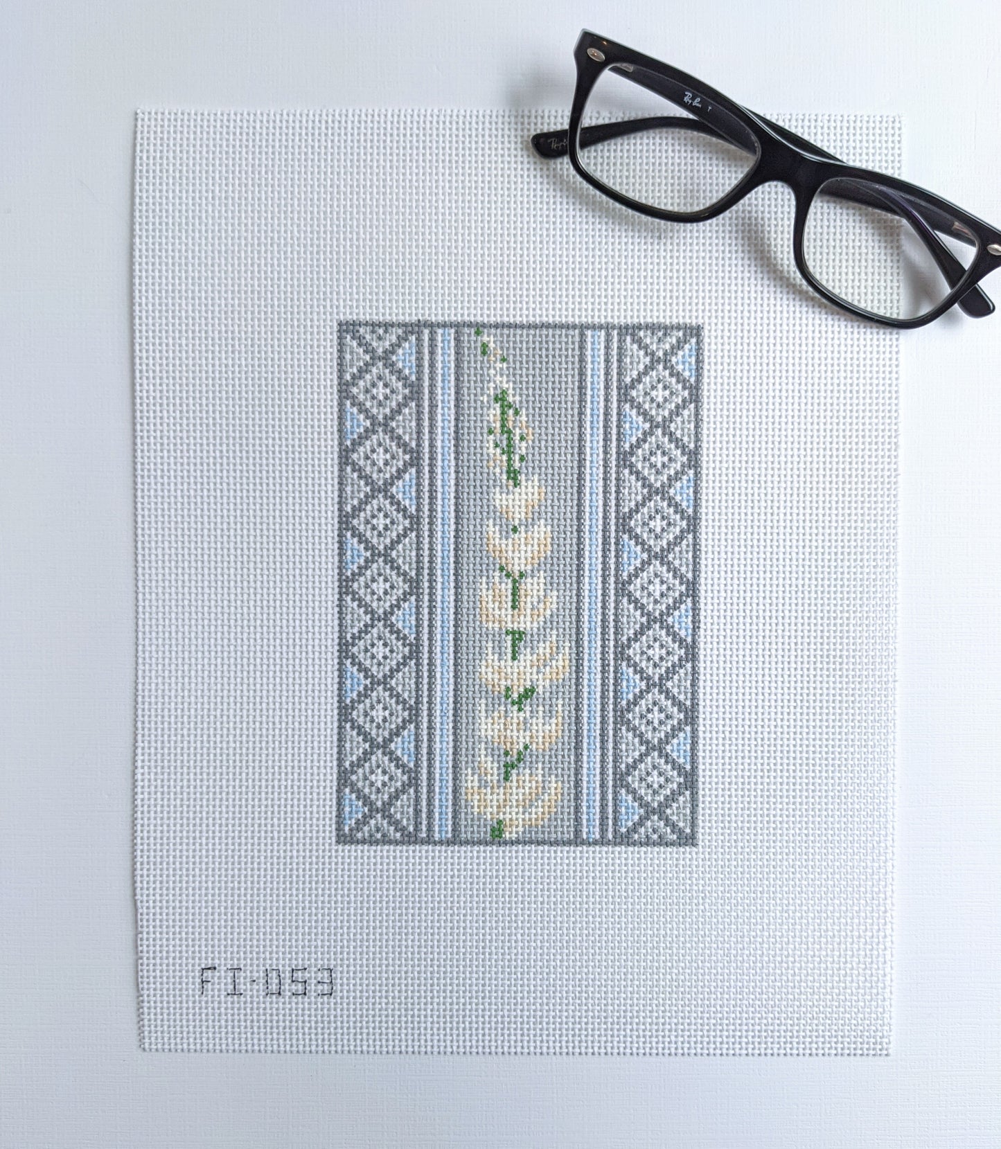 Lupine Sunglasses Case Needlepoint Canvas