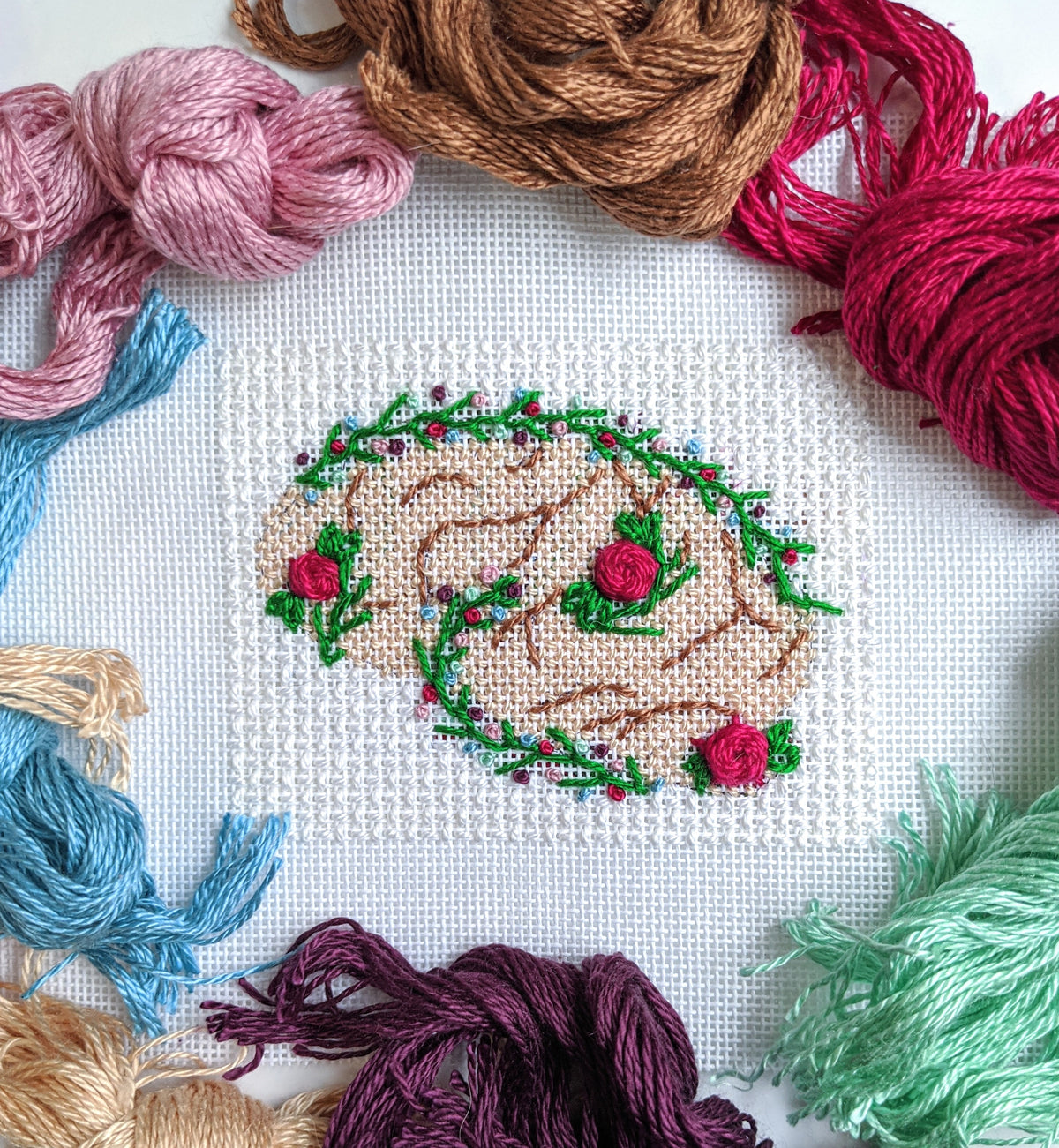 A Beautiful Mind (Brain Needlepoint Canvas)
