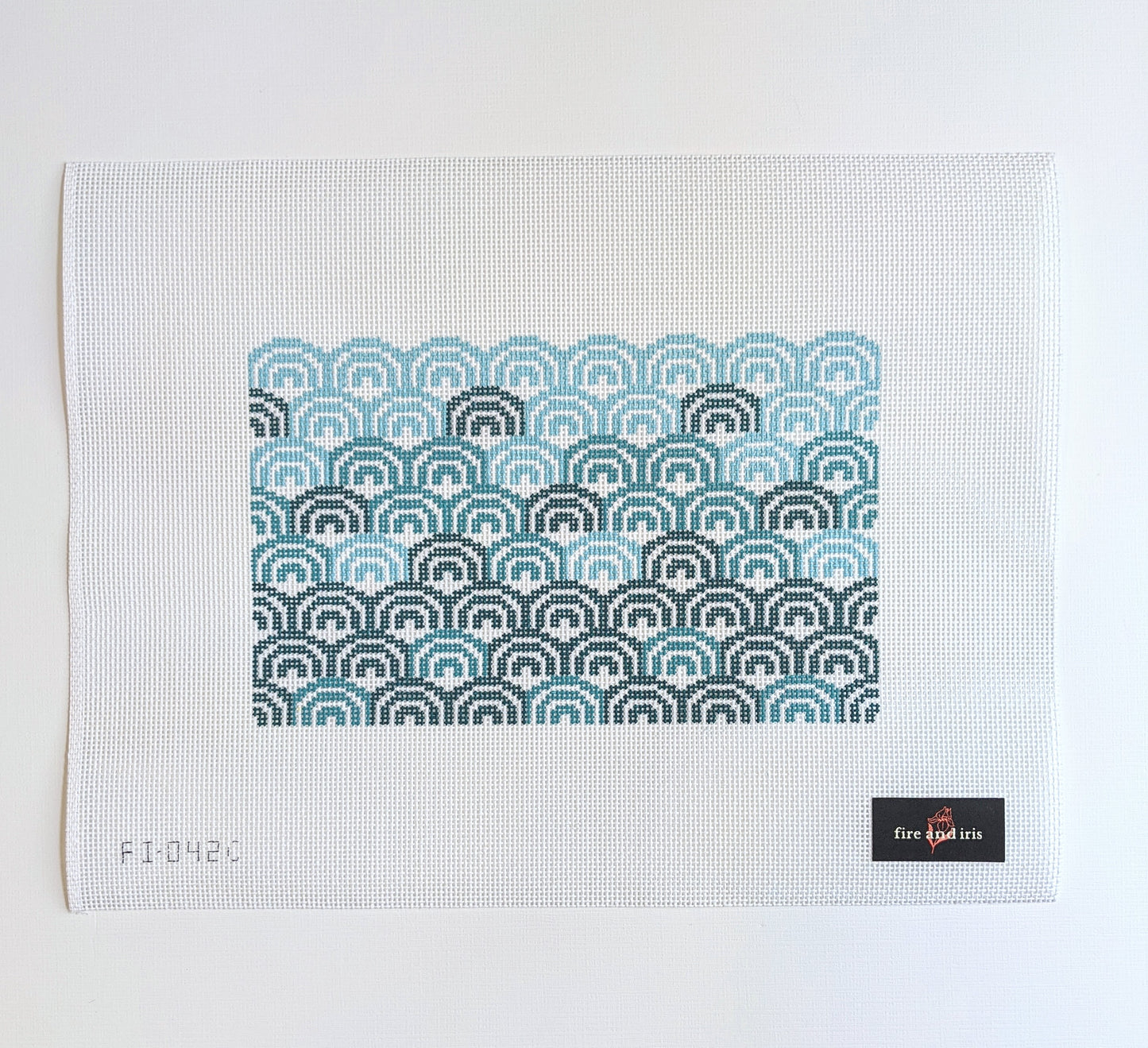 Wave Clutch Needlepoint Canvas
