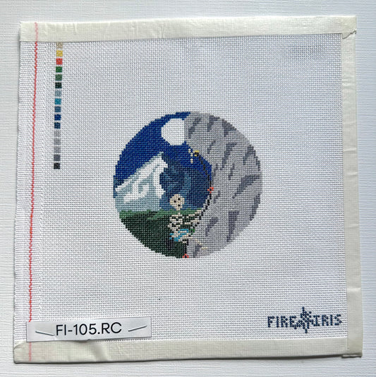 Haunted Climb (aka Rock Climbing Skeletons) Needlepoint Canvas