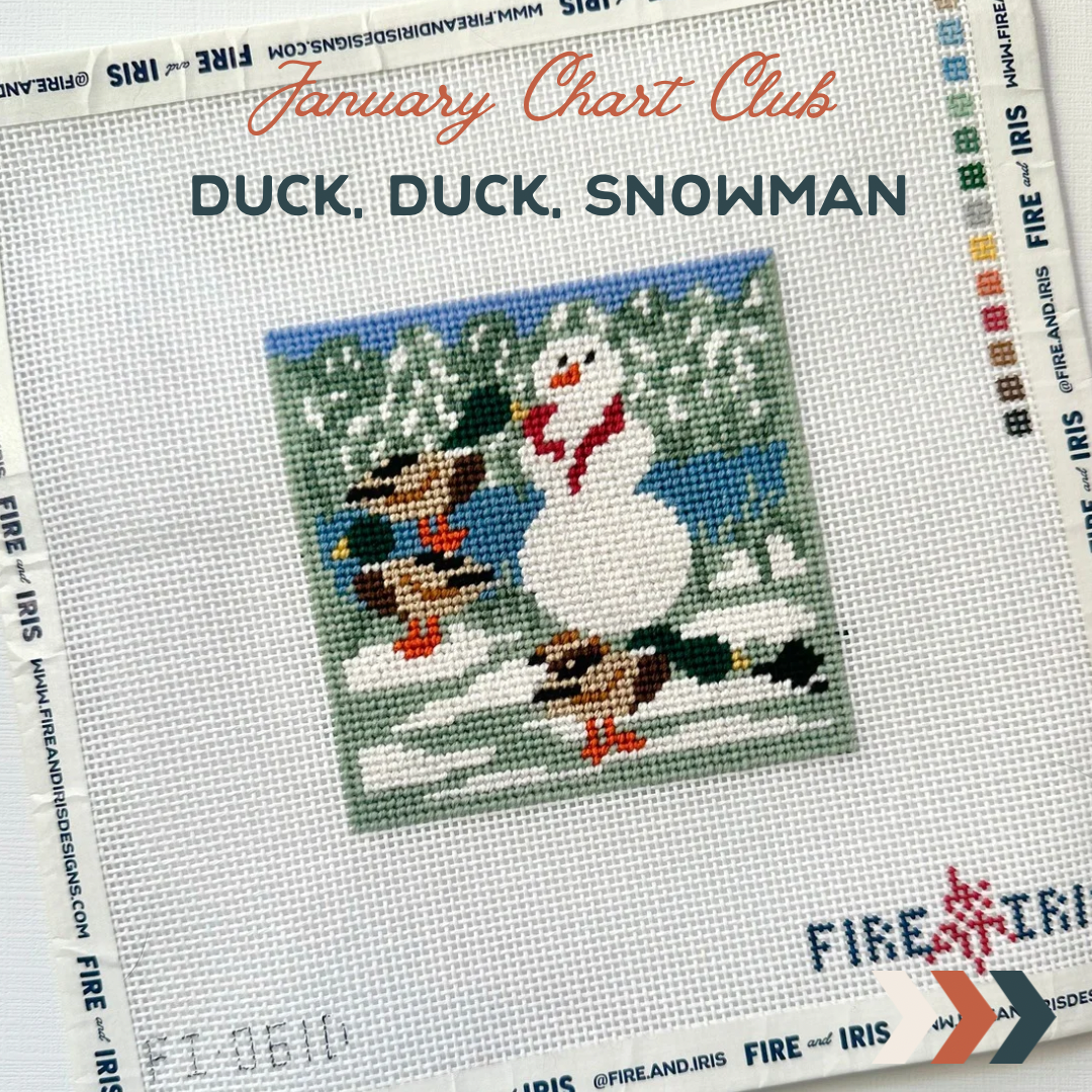 Fire and Iris Needlepoint Chart Club