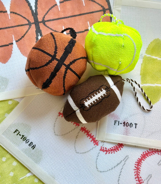 3D Basketball Needlepoint Canvas
