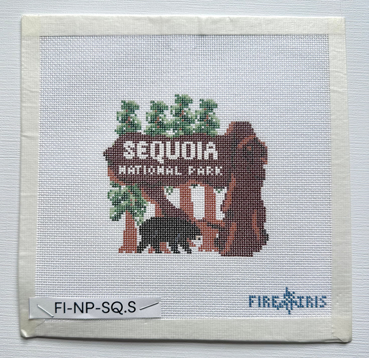 Sequoia National Park Sign Needlepoint Canvas