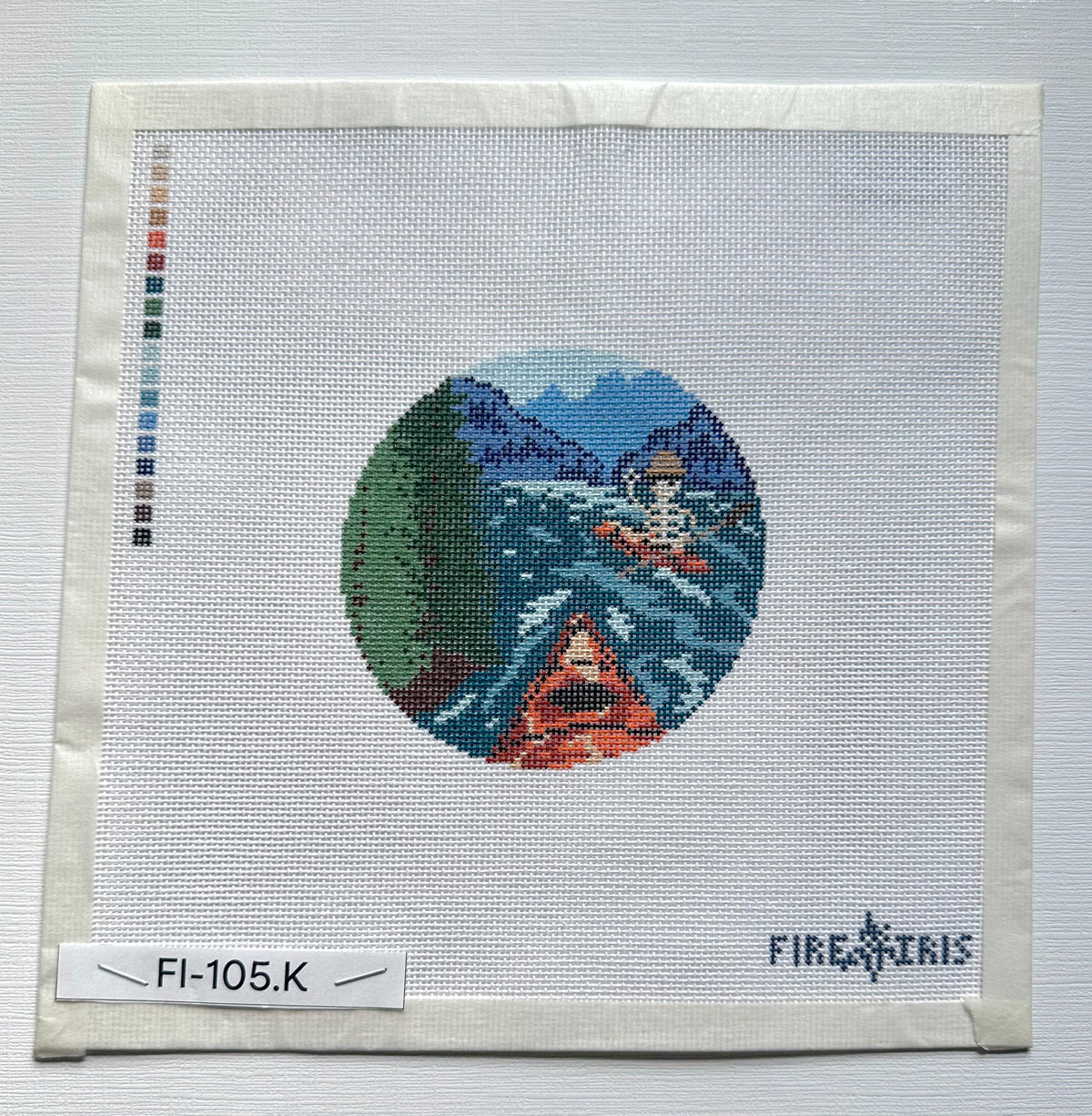 Haunted Paddle (aka Kayak Skeletons) Needlepoint Canvas
