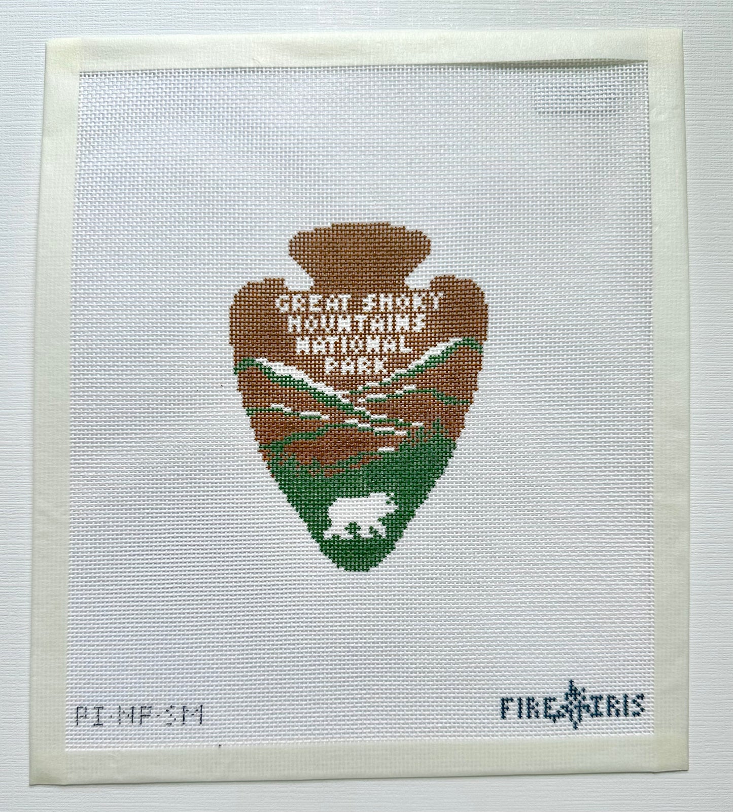 Smoky Mountains National Park Crest Needlepoint Canvas