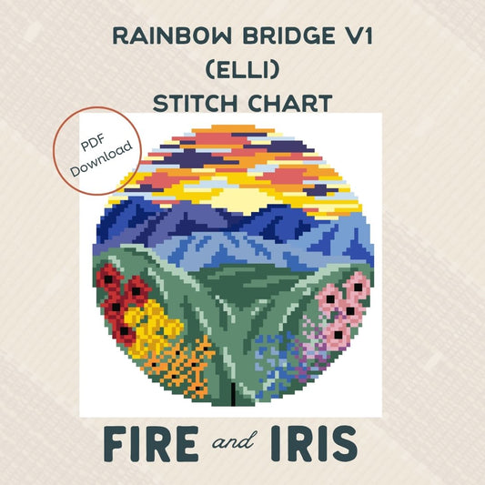 Rainbow Bridge V1 (The Elli) Needlepoint Chart