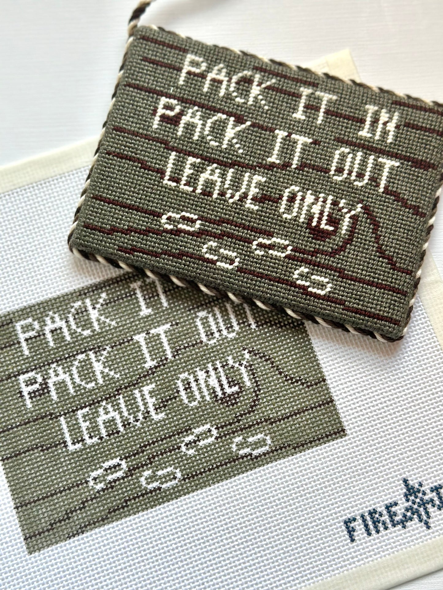 Pack it In/Pack It Out Needlepoint Canvas- 18 OR 13 Mesh