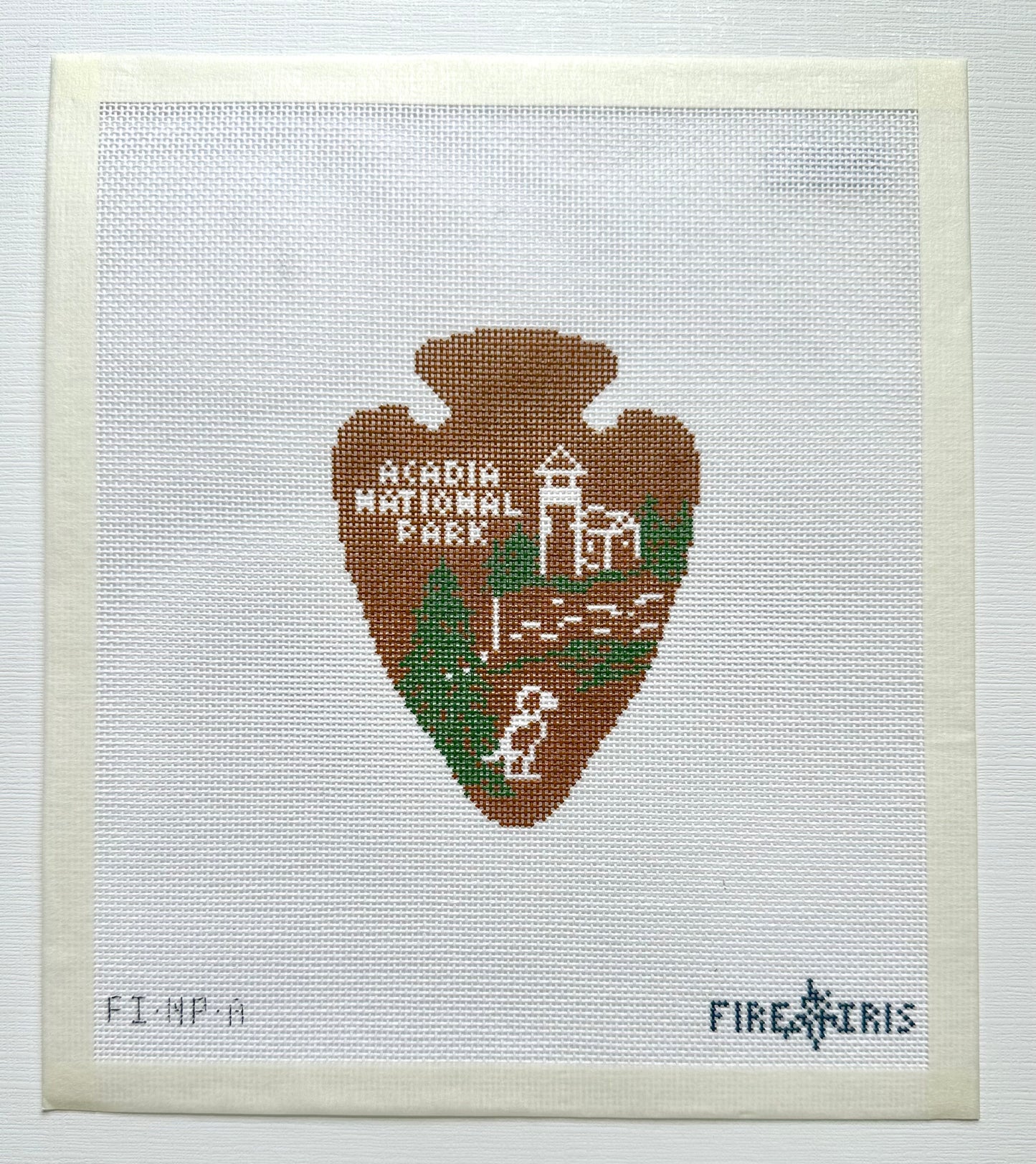 Acadia National Park Crest Needlepoint Canvas