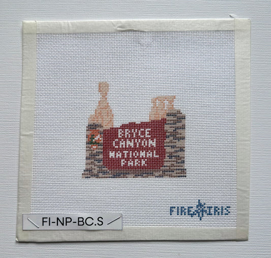 Bryce Canyon National Park Sign Needlepoint Canvas