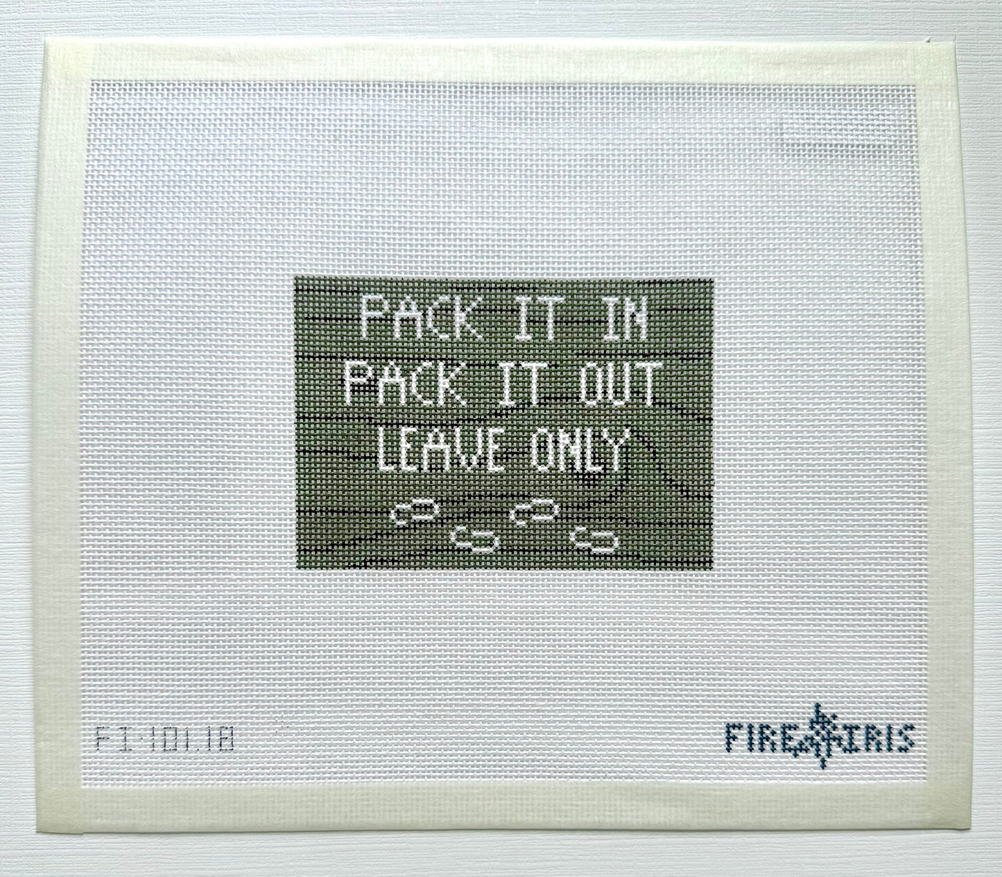 Pack it In/Pack It Out Needlepoint Canvas- 18 OR 13 Mesh