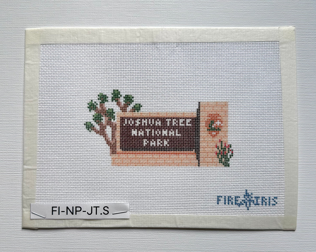 Joshua Tree National Park Sign Needlepoint Canvas