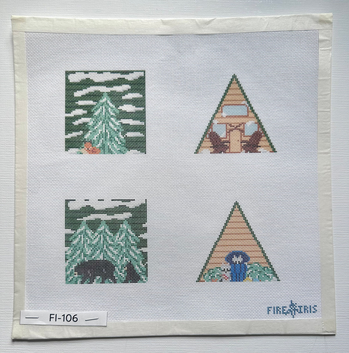 3D Chalet Needlepoint Canvas