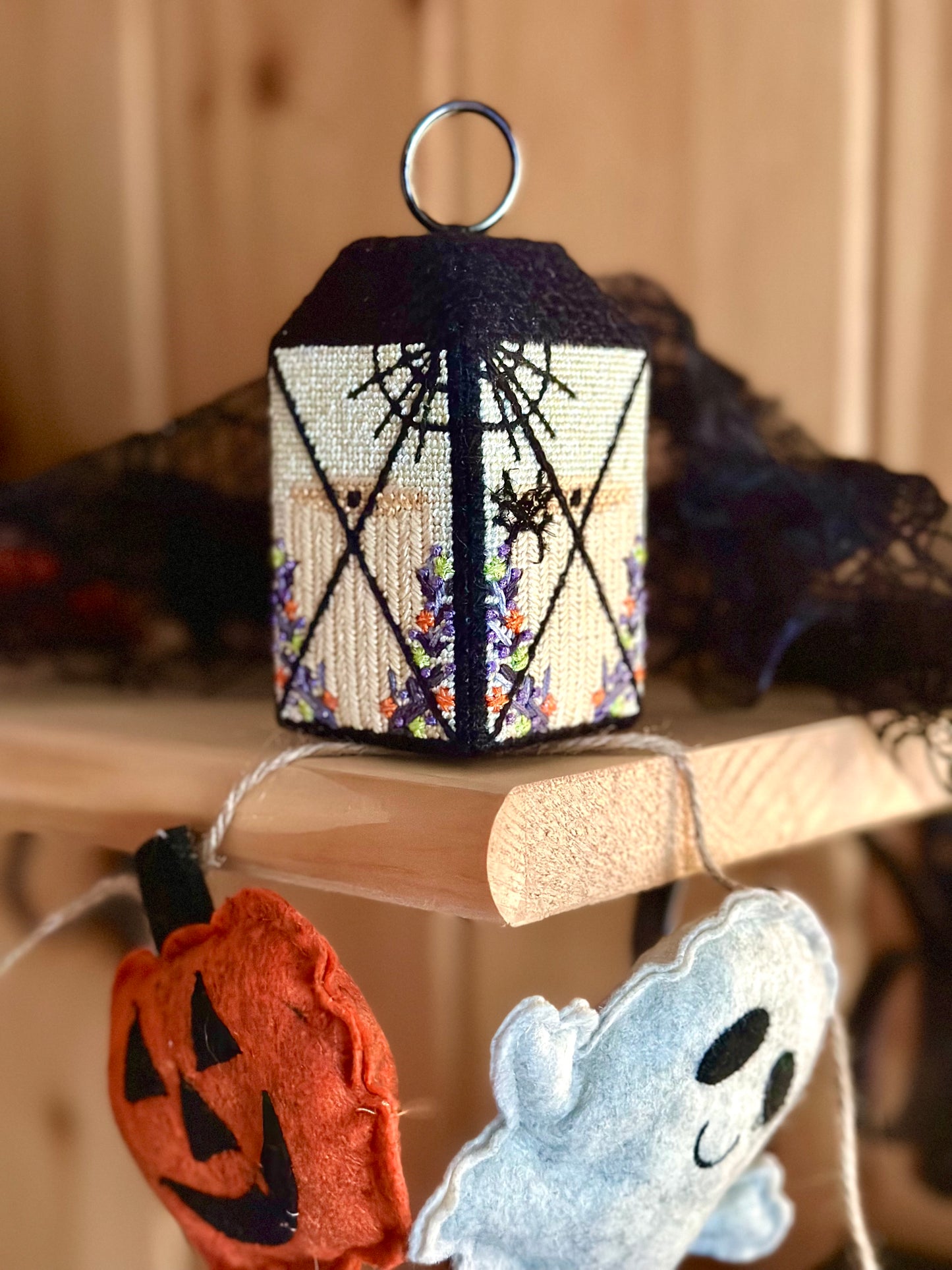 3D Halloween Lantern Needlepoint Canvas