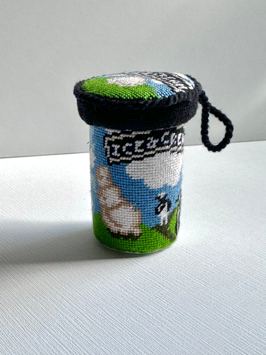 3D Ice Cream Pint Needlepoint Canvas {PRE ORDER}