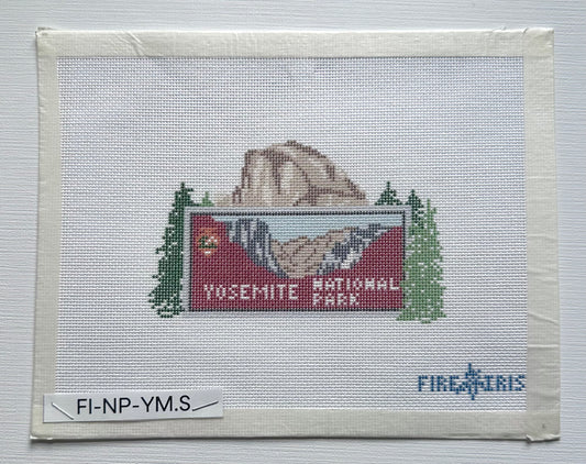Yosemite National Park Sign Needlepoint Canvas