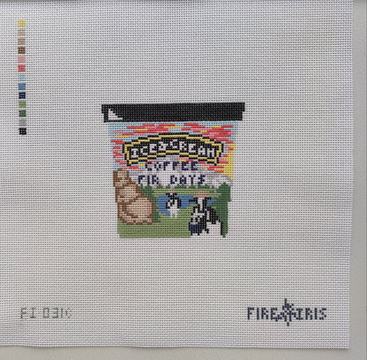 Pints Up - Coffee Fir Days Needlepoint Canvas