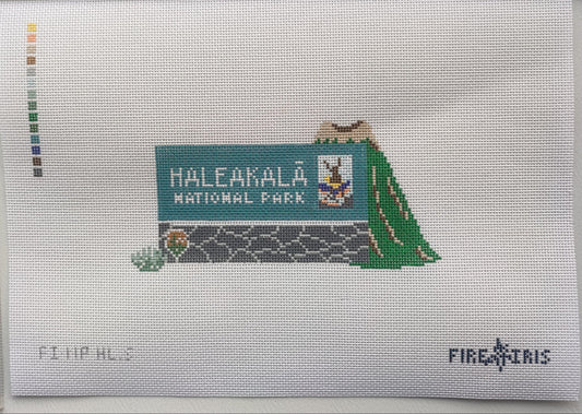 Haleakala National Park Sign Needlepoint Canvas