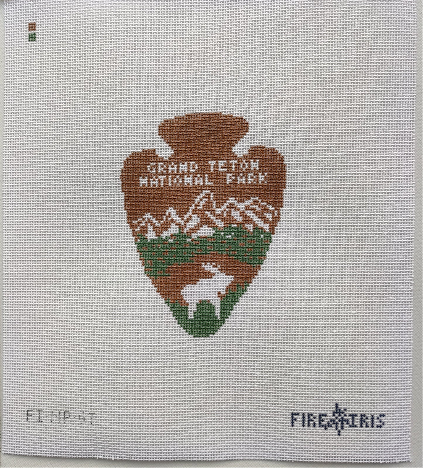 Grand Teton National Park Crest Needlepoint Canvas