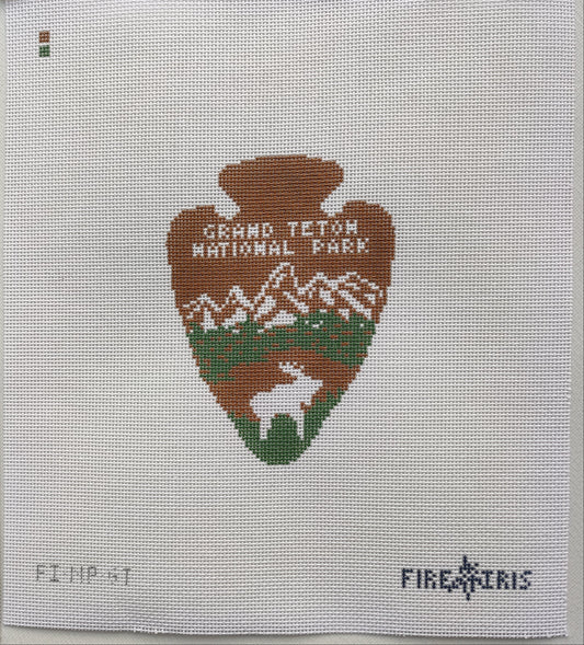 Grand Teton National Park Crest Needlepoint Canvas