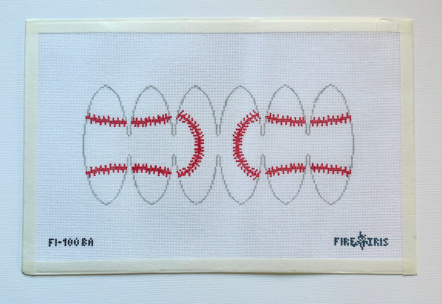 3D Baseball Needlepoint Canvas