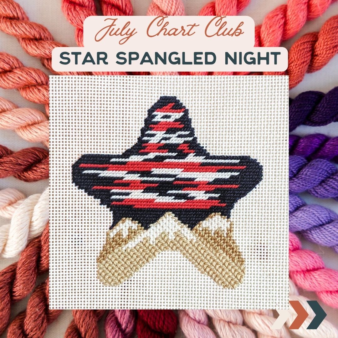 Fire and Iris Needlepoint Chart Club