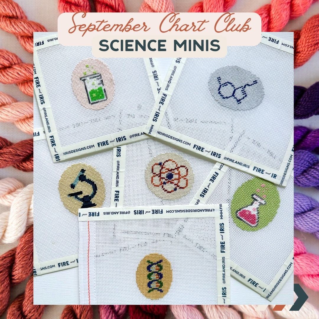 Fire and Iris Needlepoint Chart Club